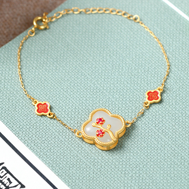 Palace National Trend Accessories Four-Leaf Clover Design Bracelet