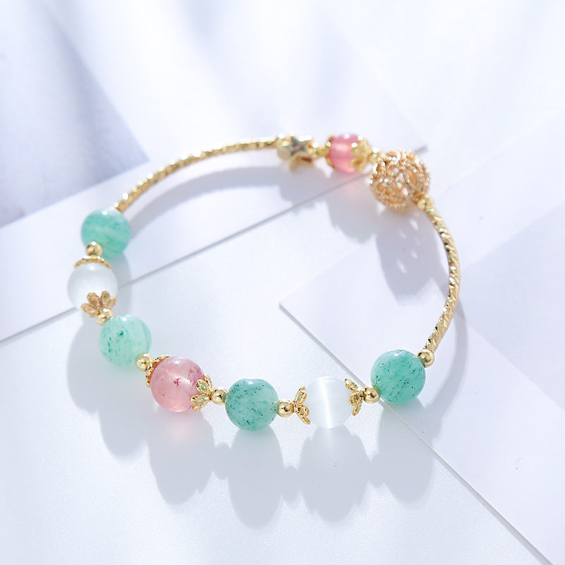 Fashionable Crystal Bracelet for Wealth, Love and Health