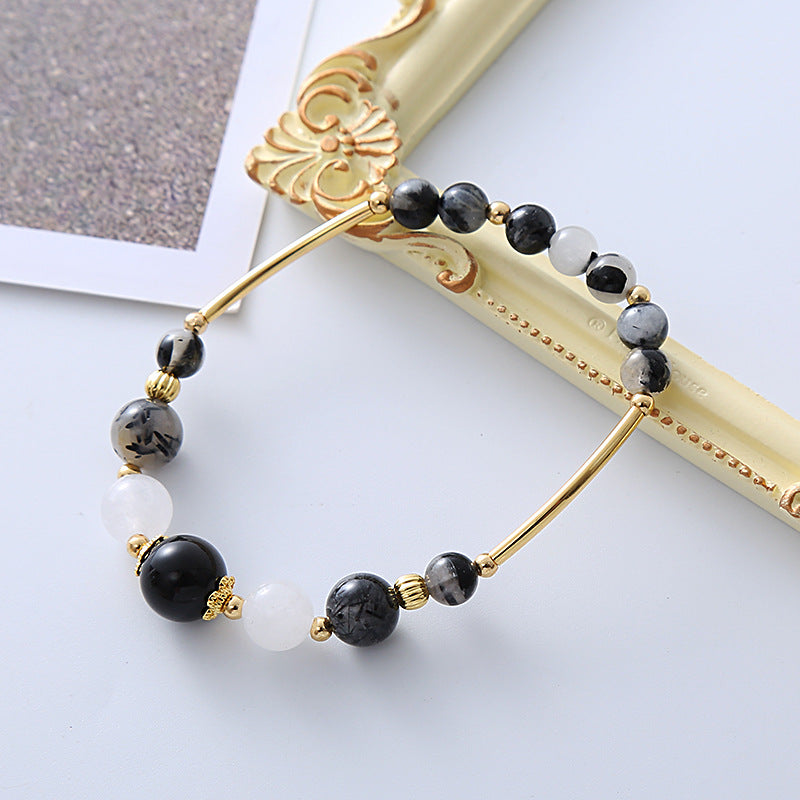 Fashionable Black Crystal Bracelet