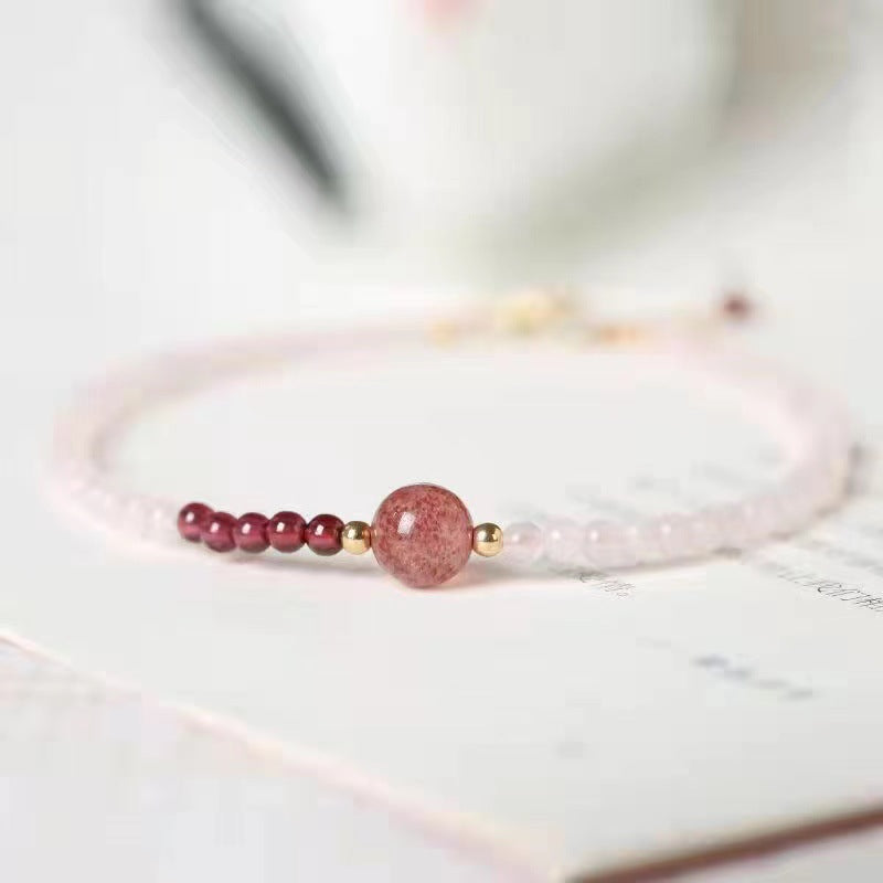 Rose Crystal Pomegranate Crystal Bracelet
